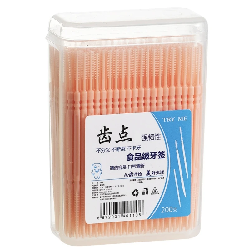 200 шт./коробка двухсторонняя зубная нить
