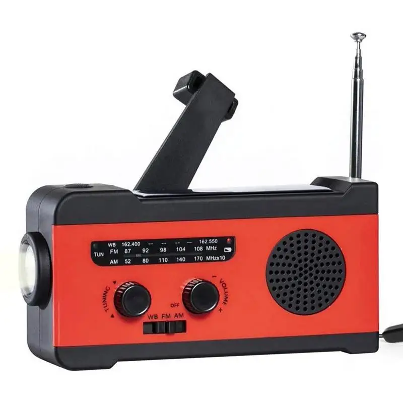 

Emergency Radio Hand Crank Solar NOAA Emergency Radio Hand Crank Solar Motion Sensor Reading Lamp Survival Gear Household