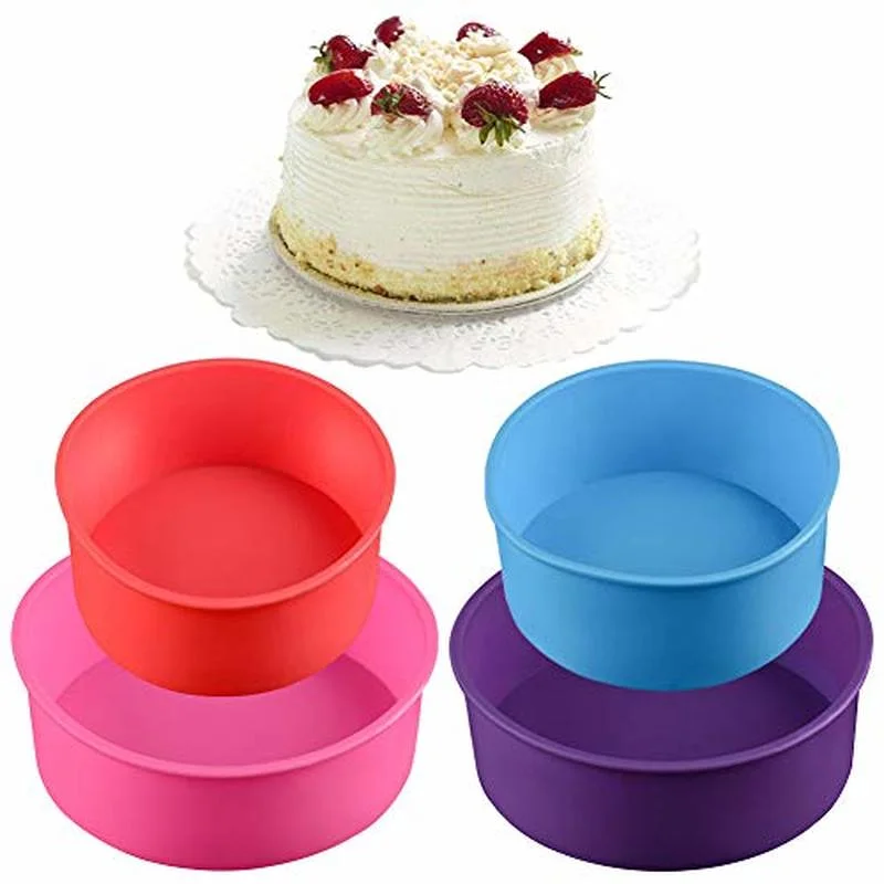 Круглая прямоугольная силиконовая форма для выпечки, форма для выпечки, форма для торта, Аксессуары для выпечки, силиконовые формы