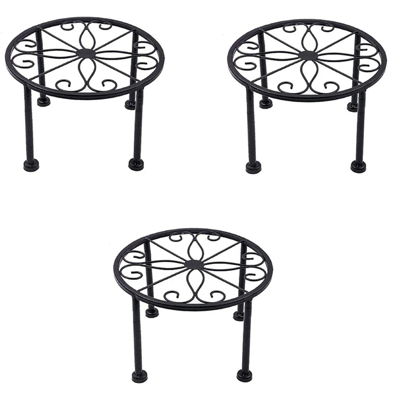 

3 Packs Antirust Plant Stand,Non-Slip And Stable Potted Holder For Indoor Outdoor Duty Container,Beverage Dispenser
