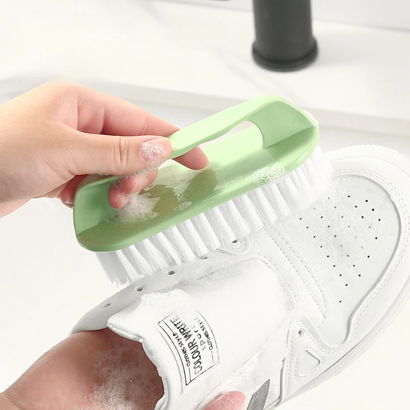 

Plastic Scrubbing Brush Stiff Bristle Handle Cleaning Clothes Shoes Pan Tool Household Merchandises Laundry Products Bathroom