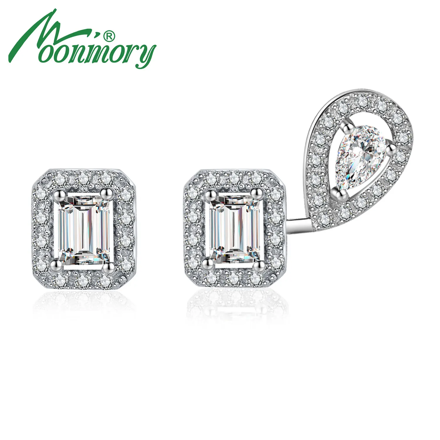 

Женские серьги-гвоздики Moonmory, большие блестящие асимметричные серьги из травертина, серебряные серьги в виде капель воды, серьги-гвоздики в виде слез, подарки