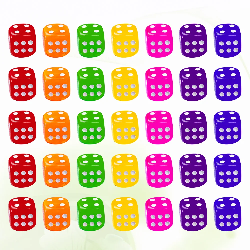 

Dice Party Sided Casino Number Corner Round Board Game Mini Random Gambling Six Playing Interactive Colored Gamesacrylic