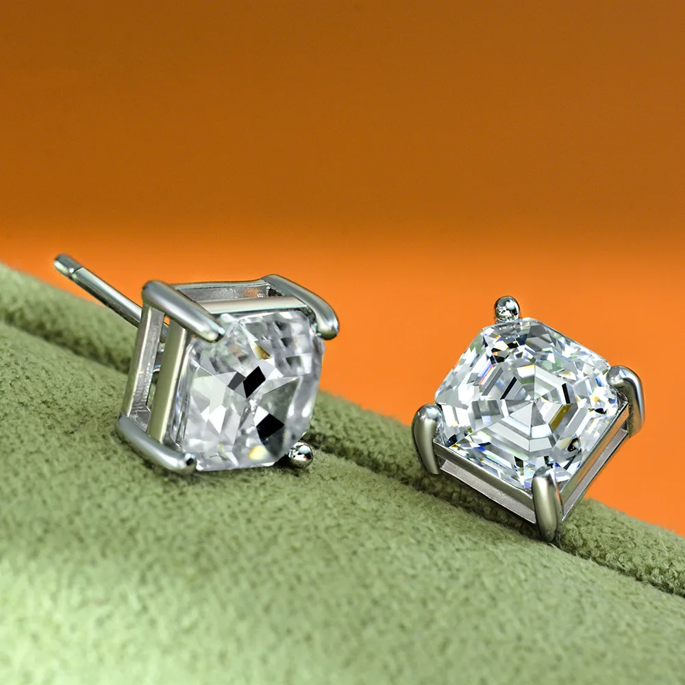 

Женские серьги-гвоздики из серебра 925 пробы, 7 х7 мм