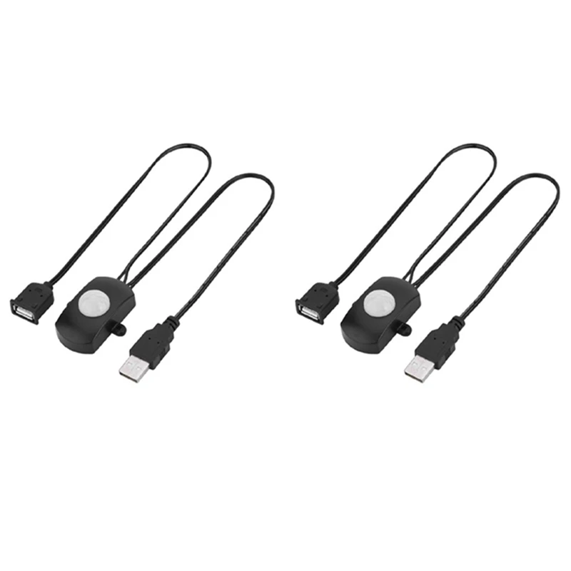 

2X 5A DC5-24V Mini USB PIR Infrared Motion Sensor Detector Automatic Switch For LED Light Strip (Black)