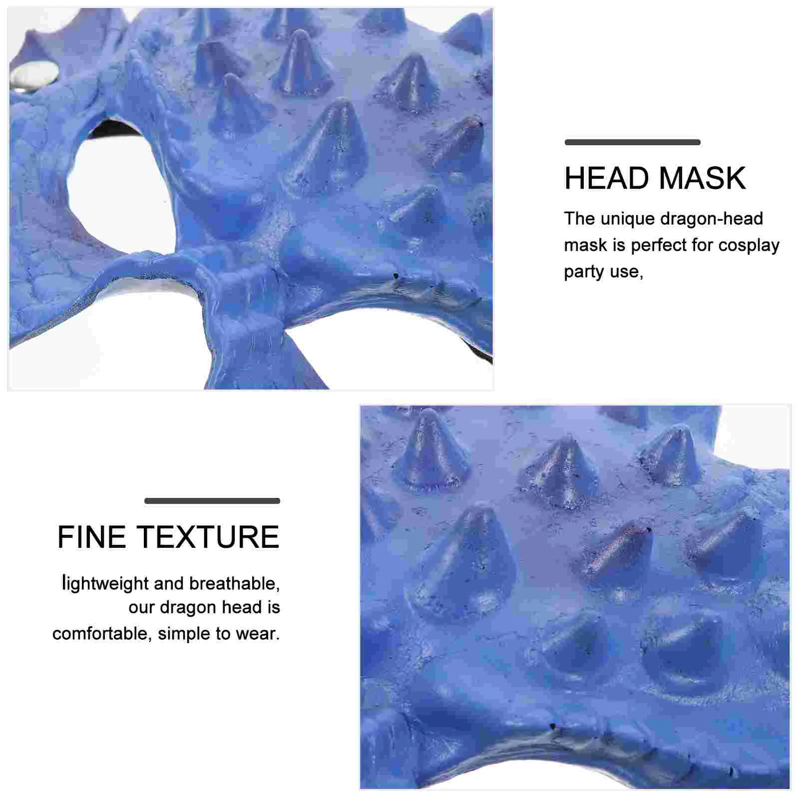 Set 5 Cosplay Masks Dragon Masquerade Head Apparel 25X23CM Carnival Blue Pu Dress-up Halloween Miss images - 6