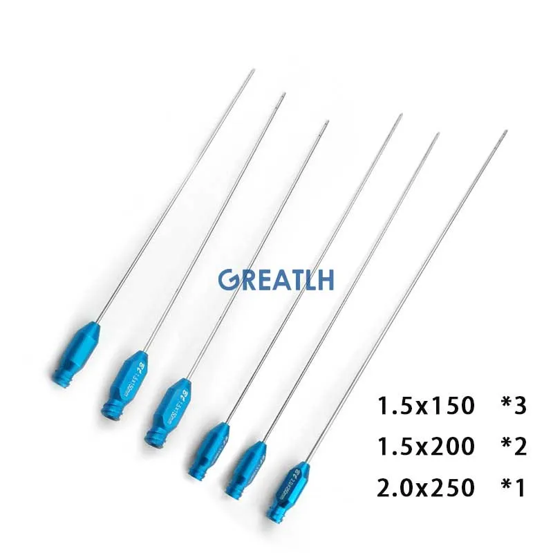 

Titanium Porous Planer Needle Water Injection Needle Liposuction Cannula Fat Transfer Tool Plastic Surgical Instruments 6pcs