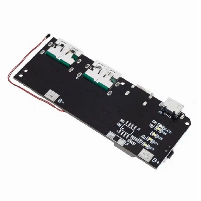 Внешний аккумулятор QC4.0 QC3.0 светодиодный с двумя USB-портами 5 В 22 А 18650 Вт Micro/Type-C USB