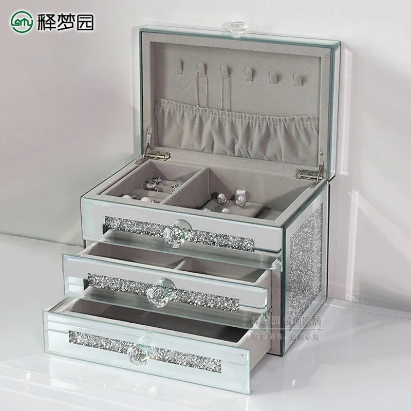 Шкатулка для ювелирных изделий в европейском стиле роскошная настольная