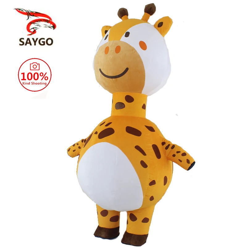 Inflatable Giraffe Costume Mascot Purim Halloween Party Fursuit Adult Cosplay Suit Fantasy Woman Dress Carnival Mascot Costume