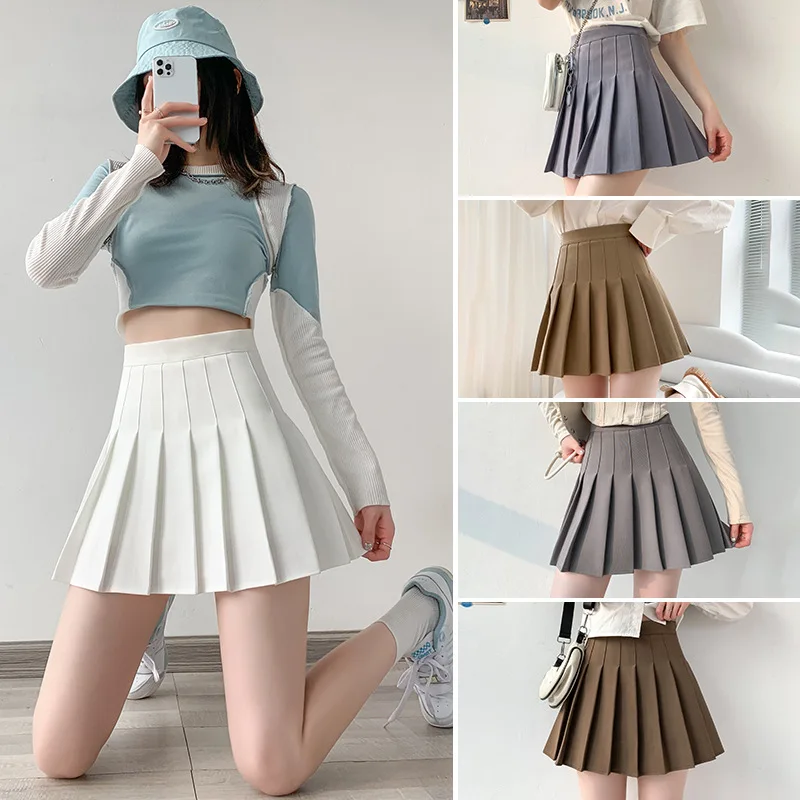 

Pleated Skirt Women's Summer 2022 New JK Uniform Short Skirt High Waist Slimming A Word Cute Kawaii Mini Skirt Gothic Y2k Skirt