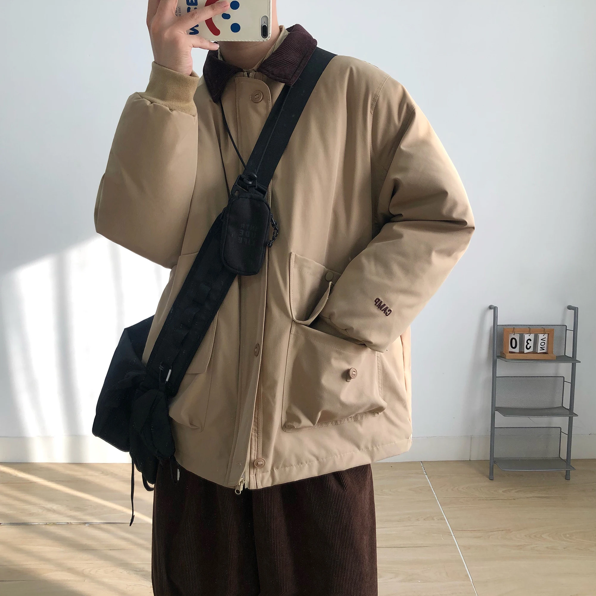 Richman Japan fashion Ciboy Cargo Куртка на хлопковой подкладке Верхняя одежда Мужская зимняя