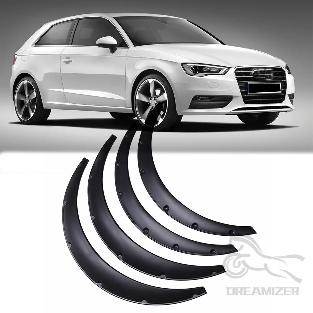 

4Pcs Universal Wheel Arch Fender Flares Cover Trim Mudguards Protective Lip Anti-Scratch Strips Car Accessories For Audi A3