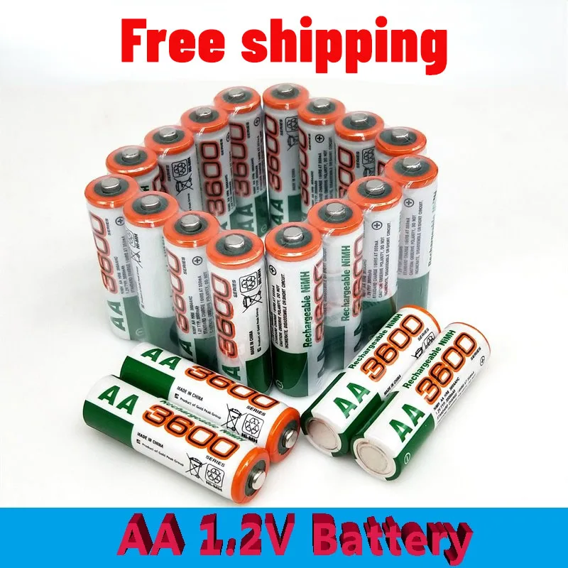 

High-capacity 100% New AA Battery 3600 MAh Rechargeable Battery 1.2V Ni-MH AA Battery Suitable for Clocks Mice Computers