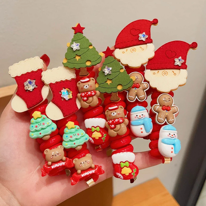 Рождественская эластичная повязка на голову с героями мультфильмов для девочек