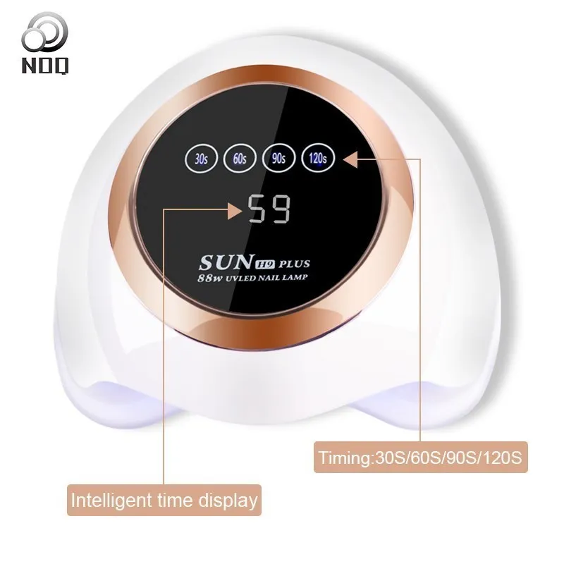 Светодиодный УФ-светильник NOQ SUN H9 Plus Max60W для ногтей 30 дюймов с ЖК-дисплеем сушки
