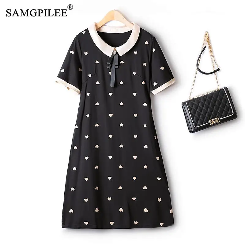 

Платье женское ТРАПЕЦИЕВИДНОЕ из органзы, элегантное тонкое трикотажное платье контрастных цветов с кукольным воротником, с персиковым се...