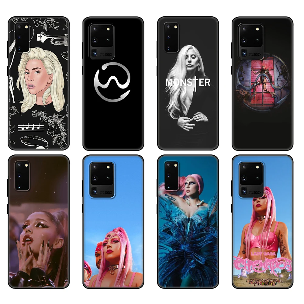 

Black tpu Case For Samsung galaxy S20 /S20 PLUS/S20 ultra/S20+ /S20FE back cover chromatica Lady Gaga