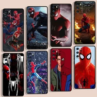 hero spiderman marvel phone case for huawei p smart 2018 plus 2019 z 2020 s 2021 pro nova 2i 3 3i 5 5t 7 7i 8 8i 9 9se black