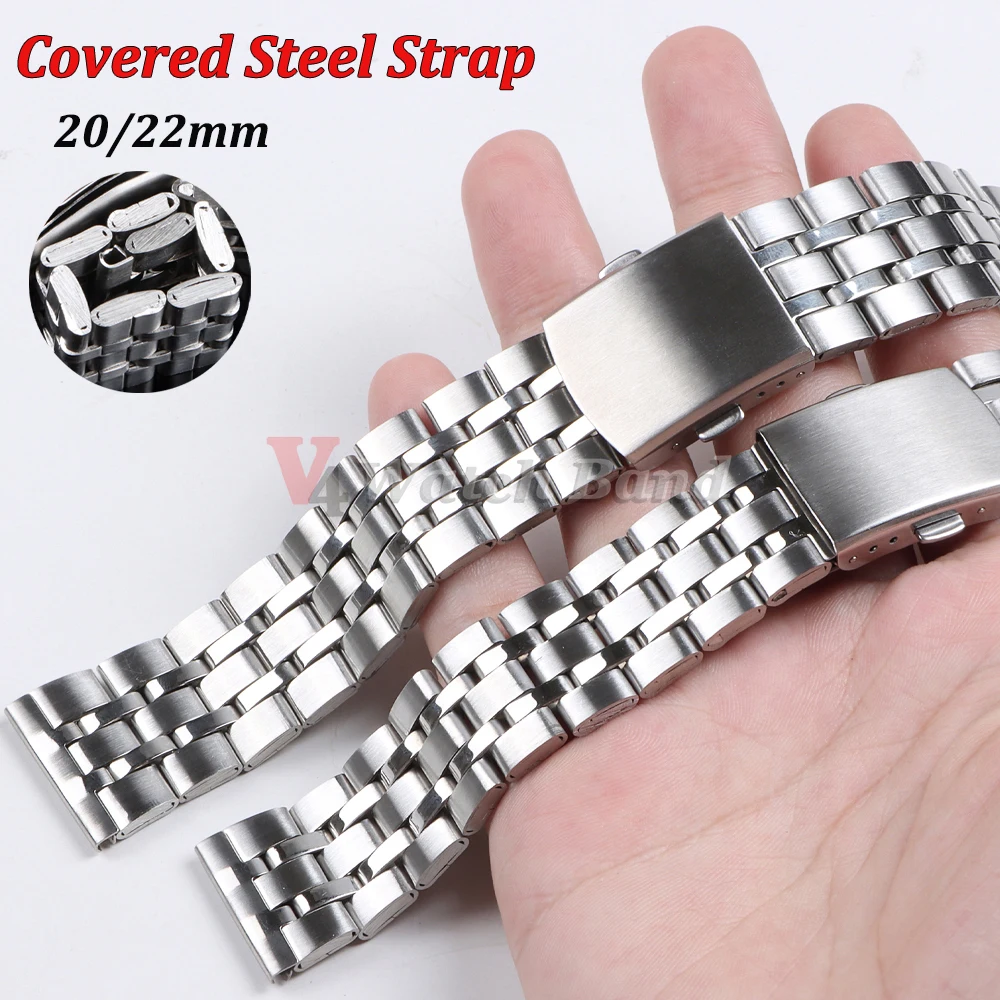 Ремешок 20 мм 22 для часов Samsung Galaxy Watch 3 Active2 Fitbit стальной ремешок Huawei металлический