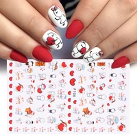 1pcs cute cartoon girl love 3d adhesive nail stickers nail art decorations diy nail art supplies stickers nail sliders