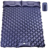 Double Camping Sleeping Pad Upgraded Foot Press Inflatable Camping Pads with Pillow Air Mattresses for Tents Hiking Backpacking