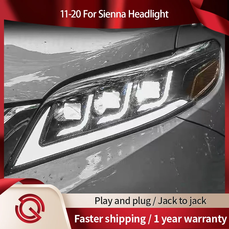 

Head Lamp for Toyota Sienna LED Headlight 2011-2019 Headlights Sienna DRL Dynamic Turn Signal Angel Eye Projector Lens Full LED