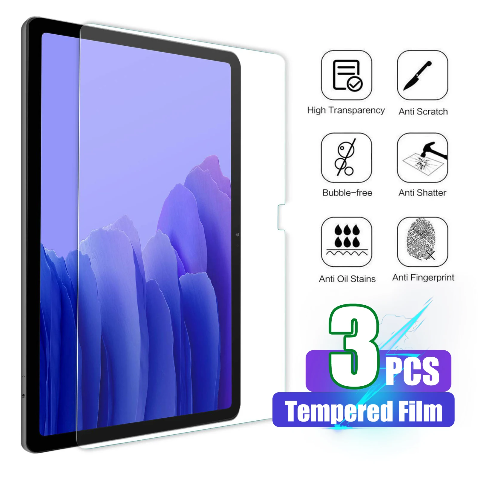 

Screen Protector for Samsung Galaxy Tab A7 2022 / 2020 SM-T500/T505/T507 10.4" Tempered Glass Film for Galaxy Tab A7 10.4 Inch