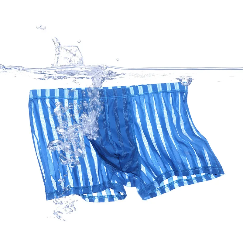 

Men's underwear men's boxer pants summer breathable thin boxer pants sexy ice silk