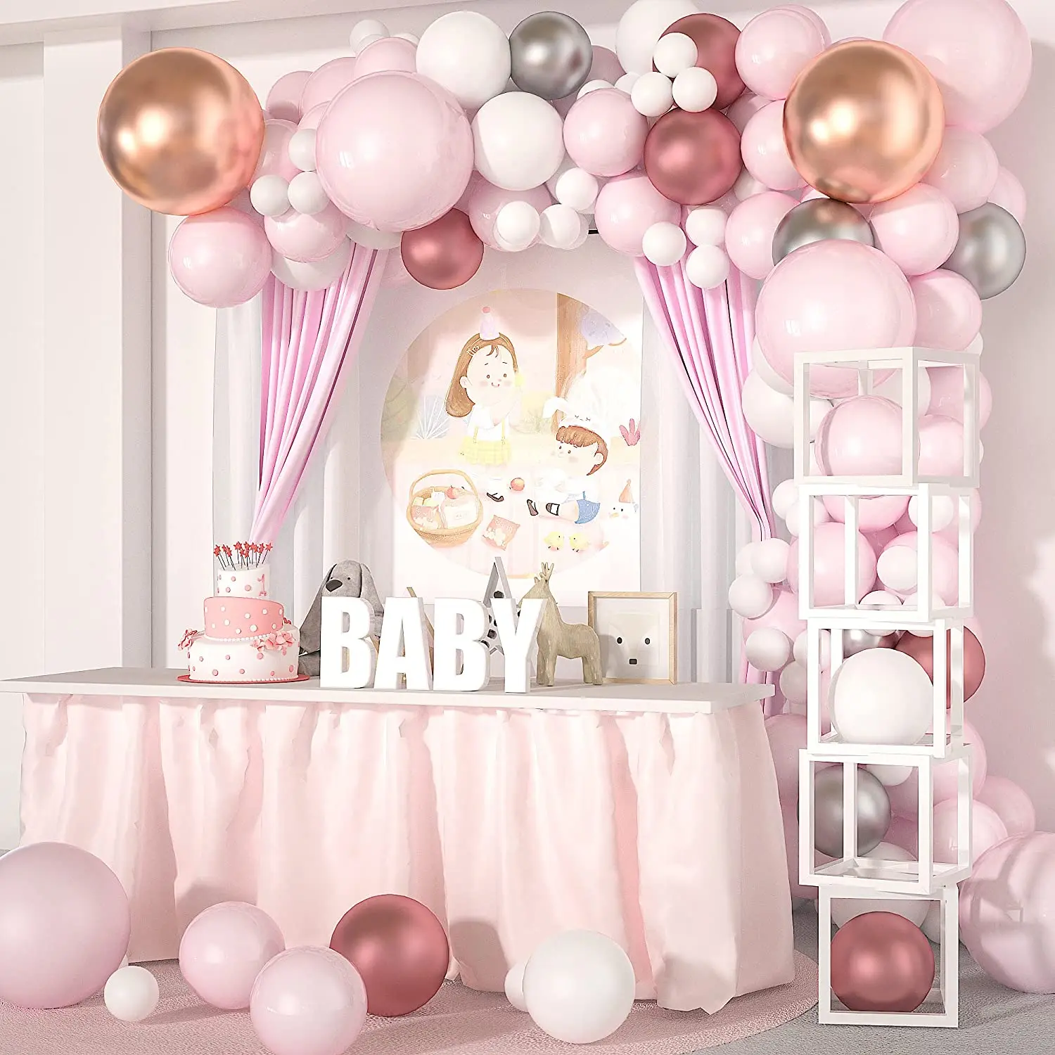 

Pink Gold Metal Latex Balloons Birthday Party Matte Globos Baby Shower New years Boy Girl Wedding Brithday Party Decoration