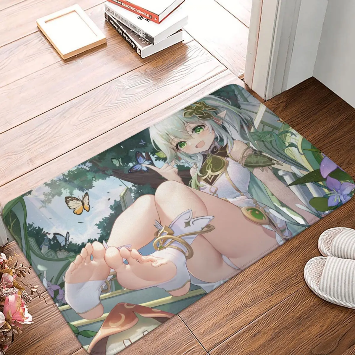 

Ударный коврик для спальни нахида Genshin, Придверный коврик Бог мудрости, кухонный ковер, коврик для входной двери, украшение для дома