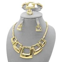 24k exquisite jewelry necklace hand jewelry ring earrings four piece set of explosive jewelry trend jewelry