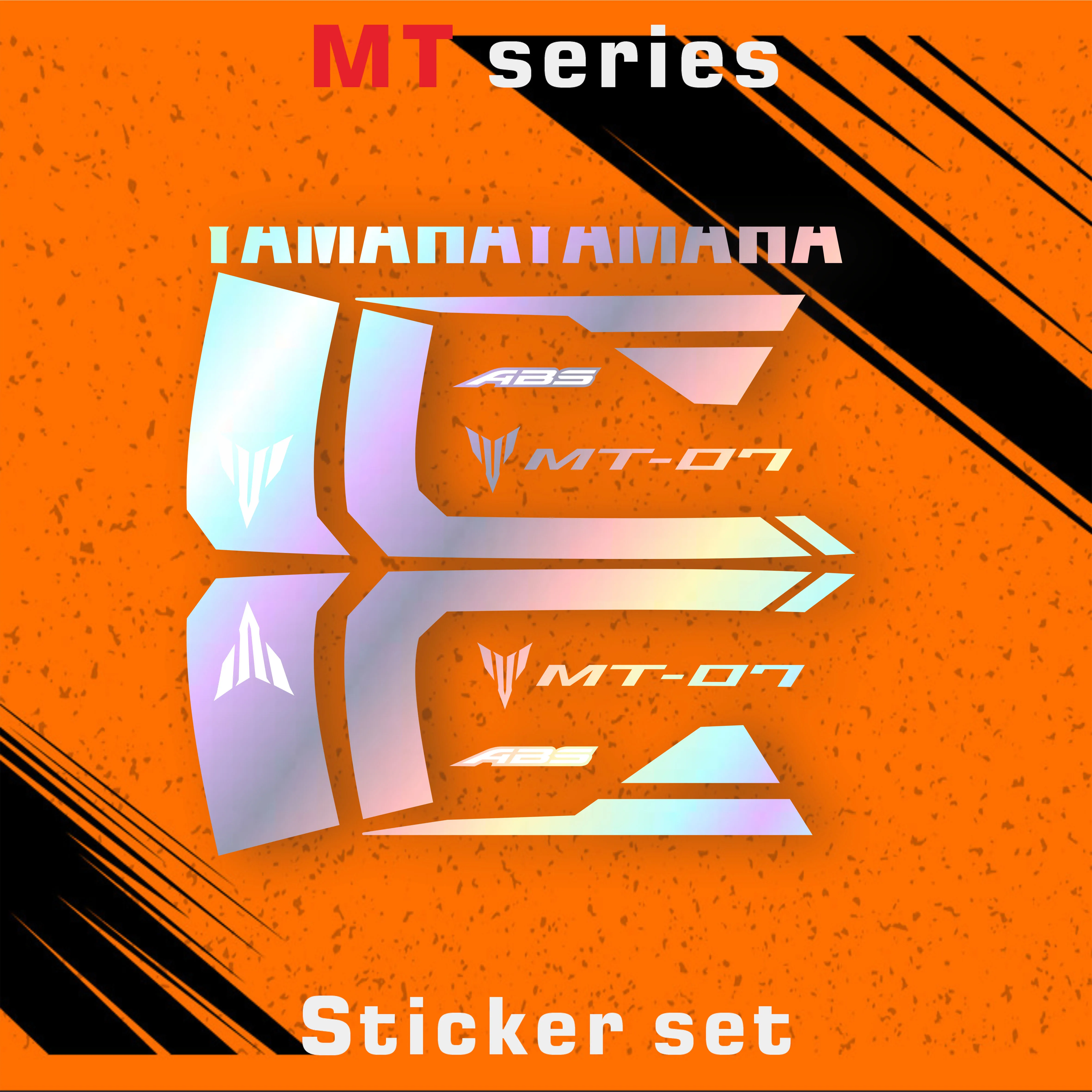 

For MT-07 MT07 Twin Stripes Fuel Tank Reflective Stickers Motorcycle Waterproof Accessories Decals