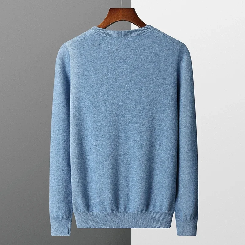 Мужской пуловер с круглым вырезом из 100% чистого кашемира осень и зима новый