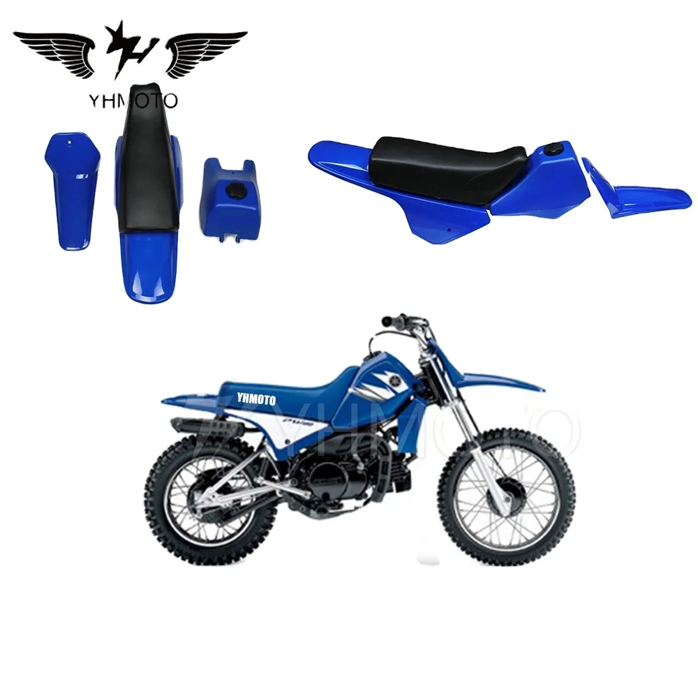 

YHMOTO Motorcycle Complete Plastic Body Fenders Shell Cover Gas Fuel Tank Seat Fairing Rear Fender For Yamaha PW80 PW 80