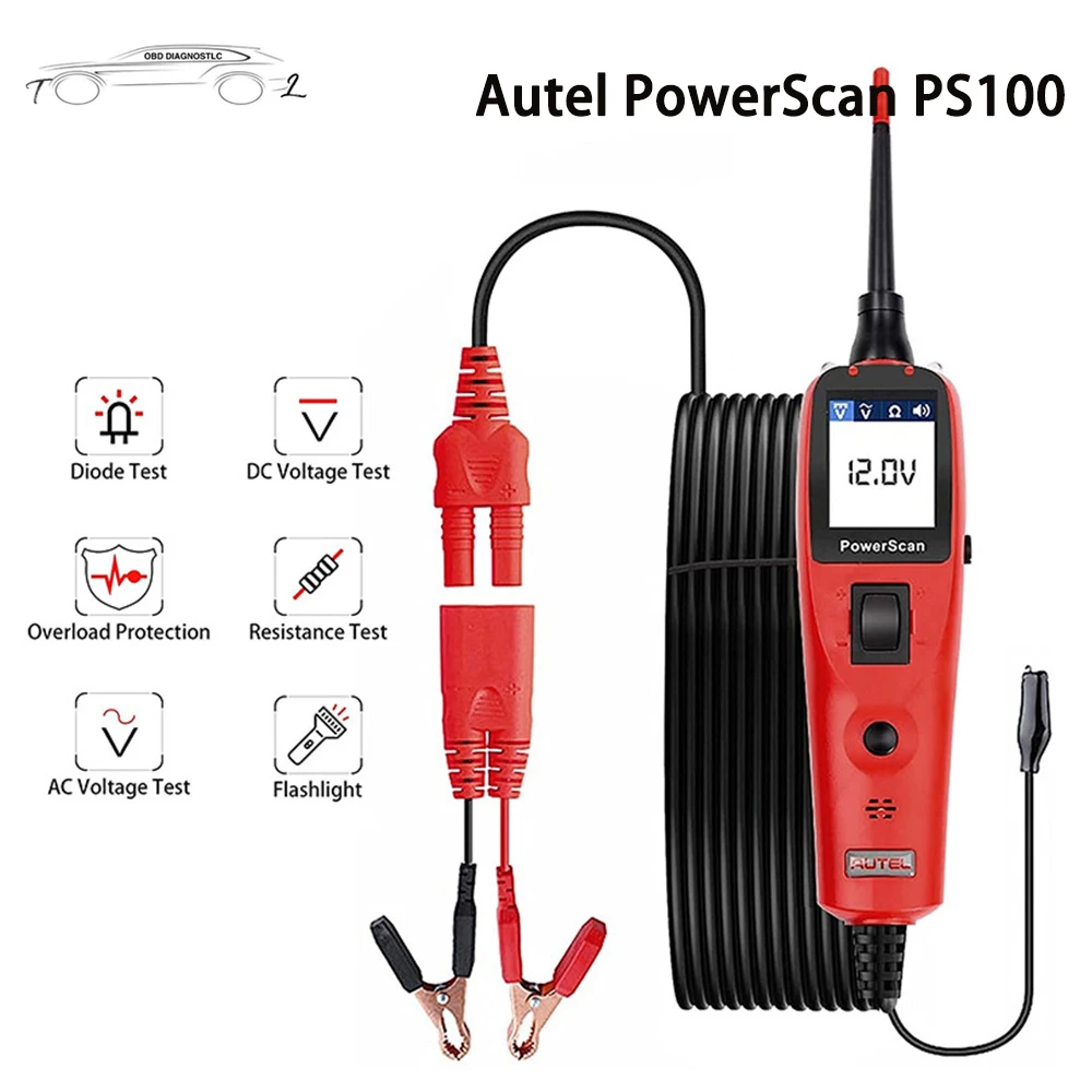 

Autel PowerScan PS100 Auto Circuit Tester Electrical System Diagnostic Tool Autel PS100 AVOmeter Test For 12V-24V Power Probe