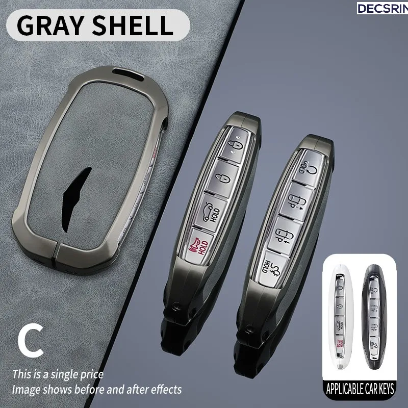 

Новый Чехол Для Автомобильных Ключей Из Цинкового Сплава И Кожи 2025 Года Для Genesis G80 G70 G90 GV60 GV80 - Автомобильные А...