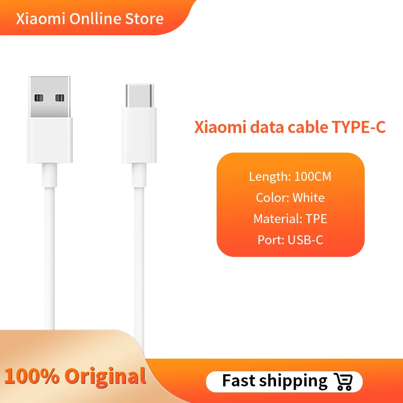 

USB-кабель для передачи данных Xiaomi, зарядное устройство для Android Type-C, кабель для передачи данных для устройств с интерфейсом USB Type-C