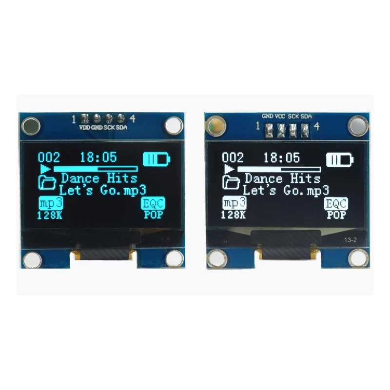 

1.3 inch oled display module 128*64 LCD module 4-pin iic interface CH1116 white light
