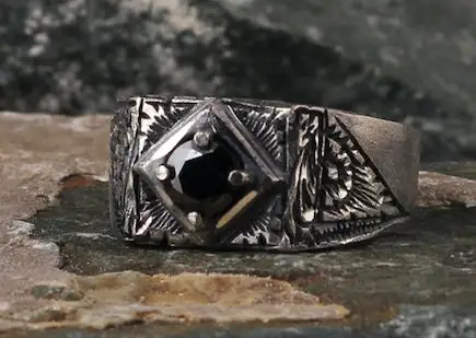 

Silver 925k Ring,Handmade Mens Ring,Natural Zircon Stone,Jewelry Gift For Him and Each