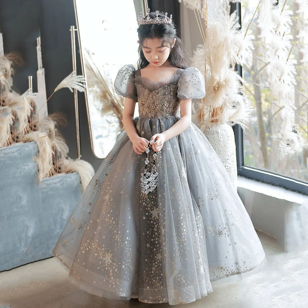 

Новинка 2023, женское платье, однотонное детское платье, женское длинное платье на свадьбу, день рождения, пианино, для представлений, P51