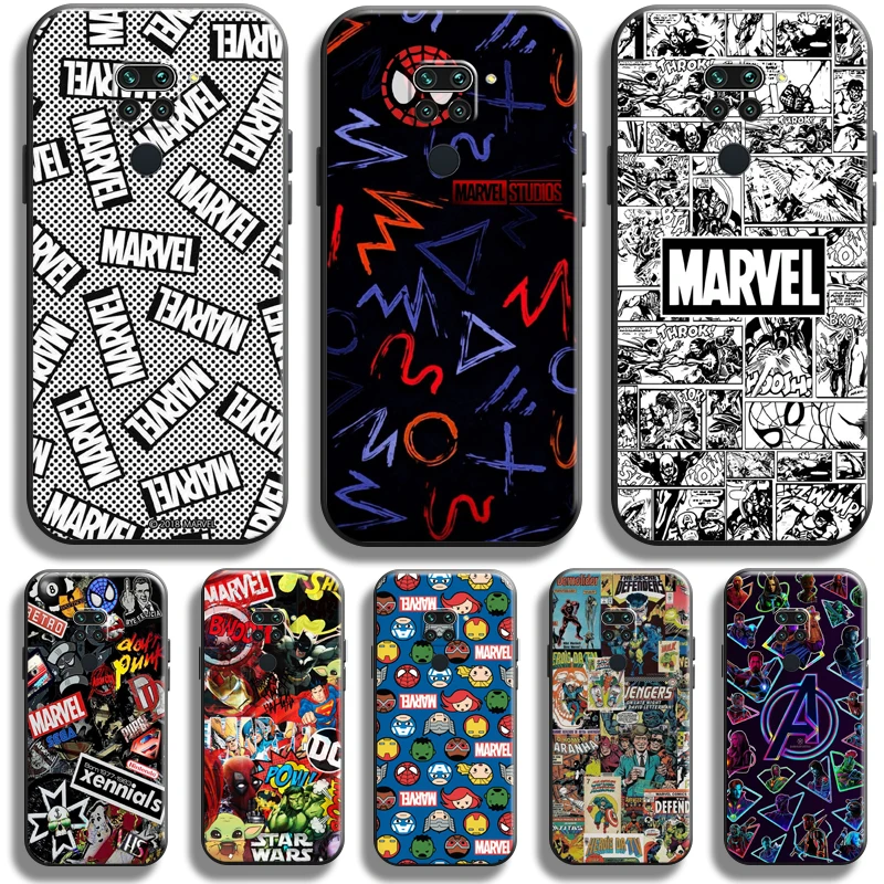 

Marvel Avengers Logo For Xiaomi Redmi Note 9 Pro Redmi Note 9 9T 5G Phone Case Carcasa Black Silicone Cover Funda Coque