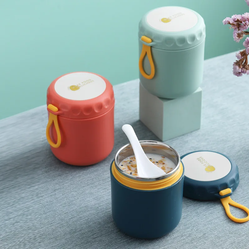 

Breakfast Cup Multifunction Cereal Nut Yogurt Mug Soup Cups with Lid Spoon Thermal Lunchbox Food Storage Containers Food Warmer