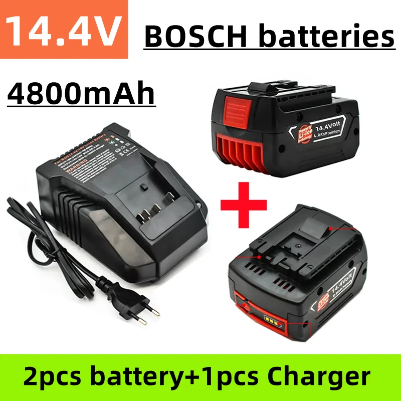 

Original 14.4V replacement battery 4800mAh~12,800mAh, sold as a package,applicable to Bosch 14.4V battery BAT607G BAT614 BAT614G