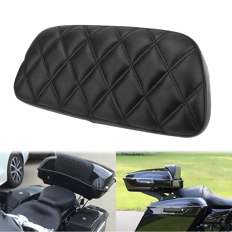 

Motorcycle Backrest Pad Sissy Bar Cushion Seat Back Rest Razor Chopped Tour-Pak Cover For Harley Touring Tri Glide 2009-Up