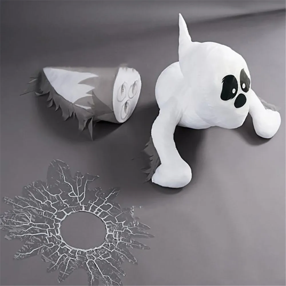 

Halloween Indoor or Outdoor Window Crashing Ghosts Halloween Window Decoration Broken Window Ghost for Party Decoration