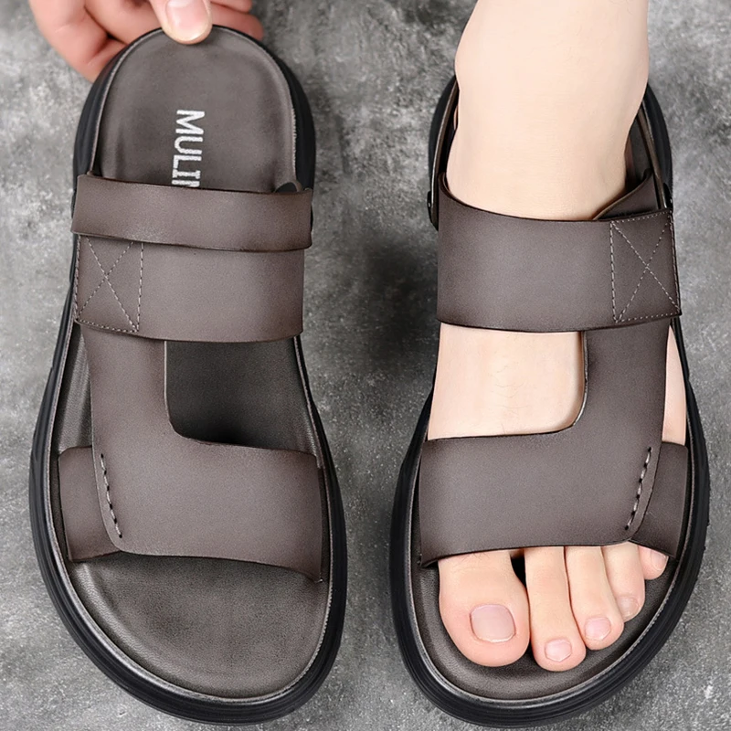 Мужские сандалии Oulylan из искусственной кожи мужская обувь летние мужские модные