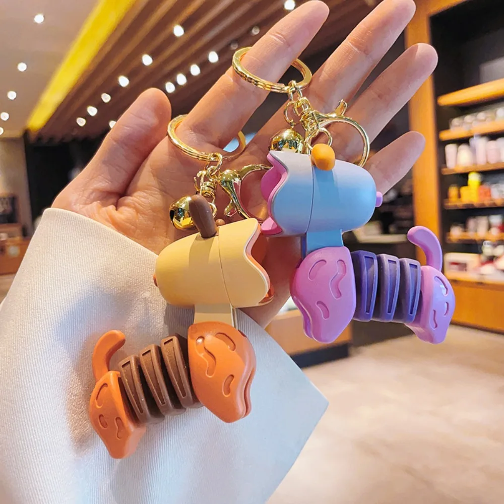 

Animals Mini Desk Lamp Keychain Cute Colorful Luminous Cartoon Dog Keychain Plastic Anti-loss Key Chain Activity Gifts