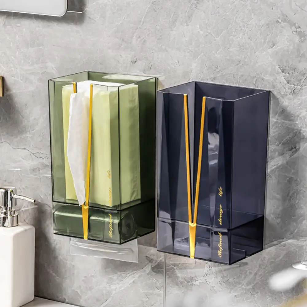 

Large Capacity Dual-slot Garbage Bags Tissue Box Multi-functional Garbage Bag Storage Box Luxury Bathroom Decoration Creative