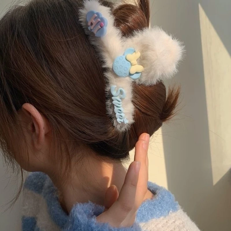 Scheme Pink+blue Clasp Clipplush Cute Sweet Shark Clip Girls' And Children's Hair Clip